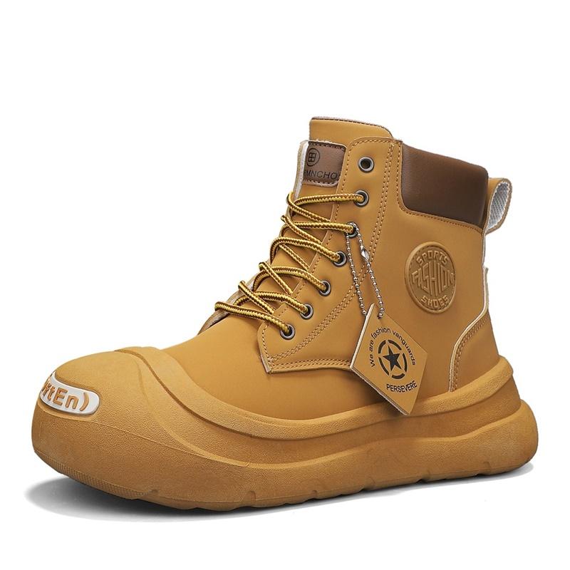 Men s boots autumn winter casual high-top boots soft sole anti-slip comfort outdoor boots fashion Joker youth tide work boots 46 5070₽