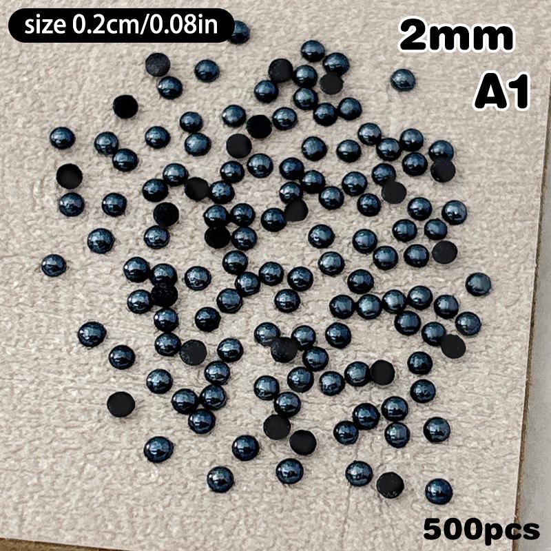 

Mix Size 2-5Mm Mermaid Color Half Round Pearls Abs Imitation Flatback Beads For Diy Jewelry Craft Nail Art Accessories 2mm