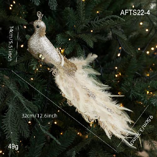 Foam Feather Bird Peacock Bird Decoration Christmas Tree Decoration Feather Pendant Christmas Decorations