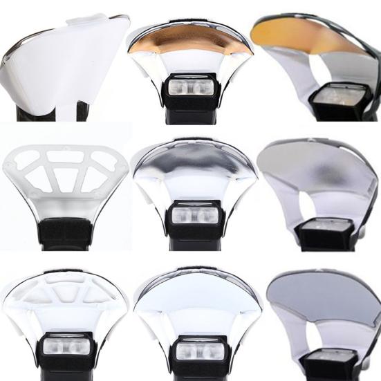 Universal Speedlight Flash Diffuser with 3 Light Bounce Colors Reflector Cards