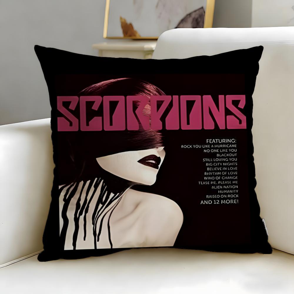 Classic Band Scorpions Cushion Cover Soft EasyWash Pillow Case Versatile for Couch Bed Travel and Office