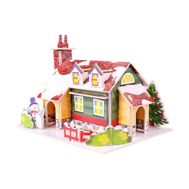 Kreative Weihnachts-Puzzle-Bastelsets für Kinder Handgefertigte Papierornamente Feiertagsdekoration Papierkarten Puzzles