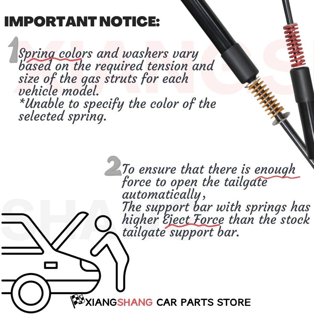 2 Stück Heckklappendämpfer für Honda Civic Mk10 (FK4/FK7/FK8) Schrägheck MIT FEDER Kofferraum Gasdruckdämpfer