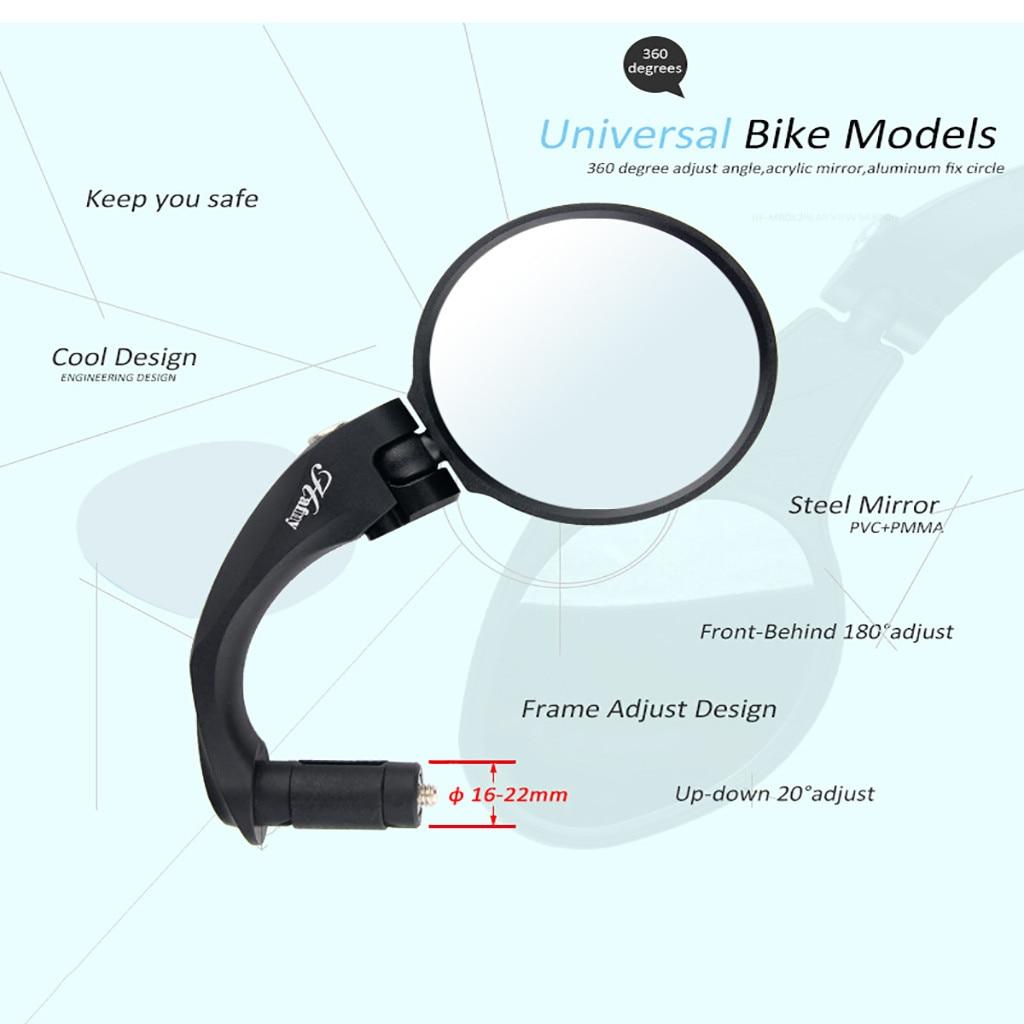 Bike Bicycle Handlebar Rear Rearview Mirror Safety
