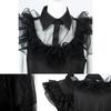 Wednesday Addams Dress For Kids Cosplay Costume Party A-shaped Tiered Skirt