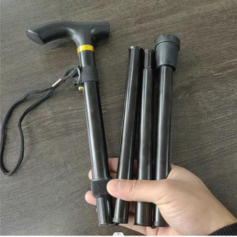 Walking Stick Hiking Trekking Poles Trail Ultralight 4 Section Adjustable Size Canes Aluminum Alloy Folding Walking Stick