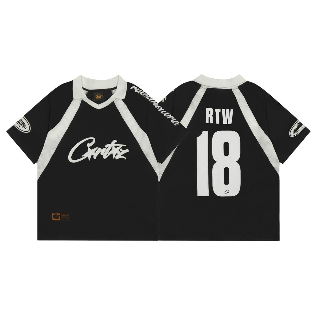 2025 Cross-border Foreign Trade Corteiz Alcatraz Basketball Jersey Letter Printing Street Casual V-neck T-shirt Jersey