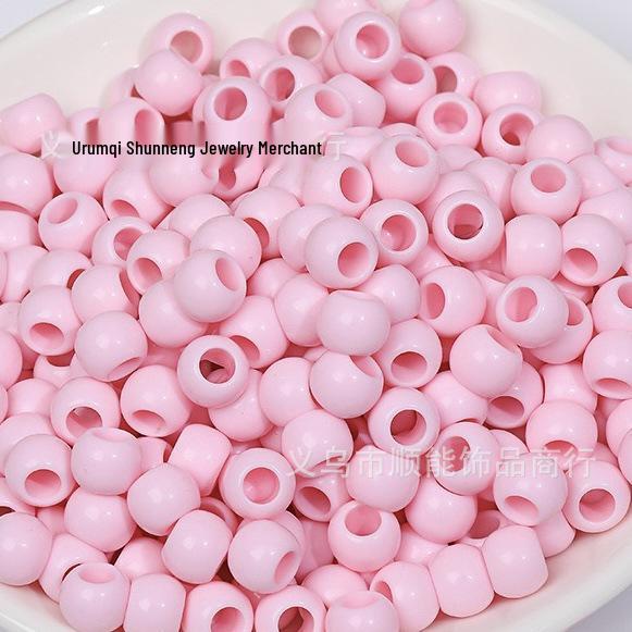 Acrylic Macaron Large Hole Round Beads for DIY Children's Bracelets and Jewelry Making