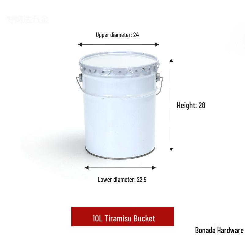 Secchio Vernice Lattice con Coperchio - Piccolo Contenitore Metallico Rotondo per Campionamento Asfalto (0.1-20L)