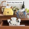Fun and Soft Plush Dog Tissue Box Plush Doggy Tissue Box Organizers Elegant Tissue Container Portable Paper Holder