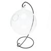 Hanging Glass Fish Tank Transparent Desktop Hanging Glass Fish Bowl with Stand for Office Home Decoration