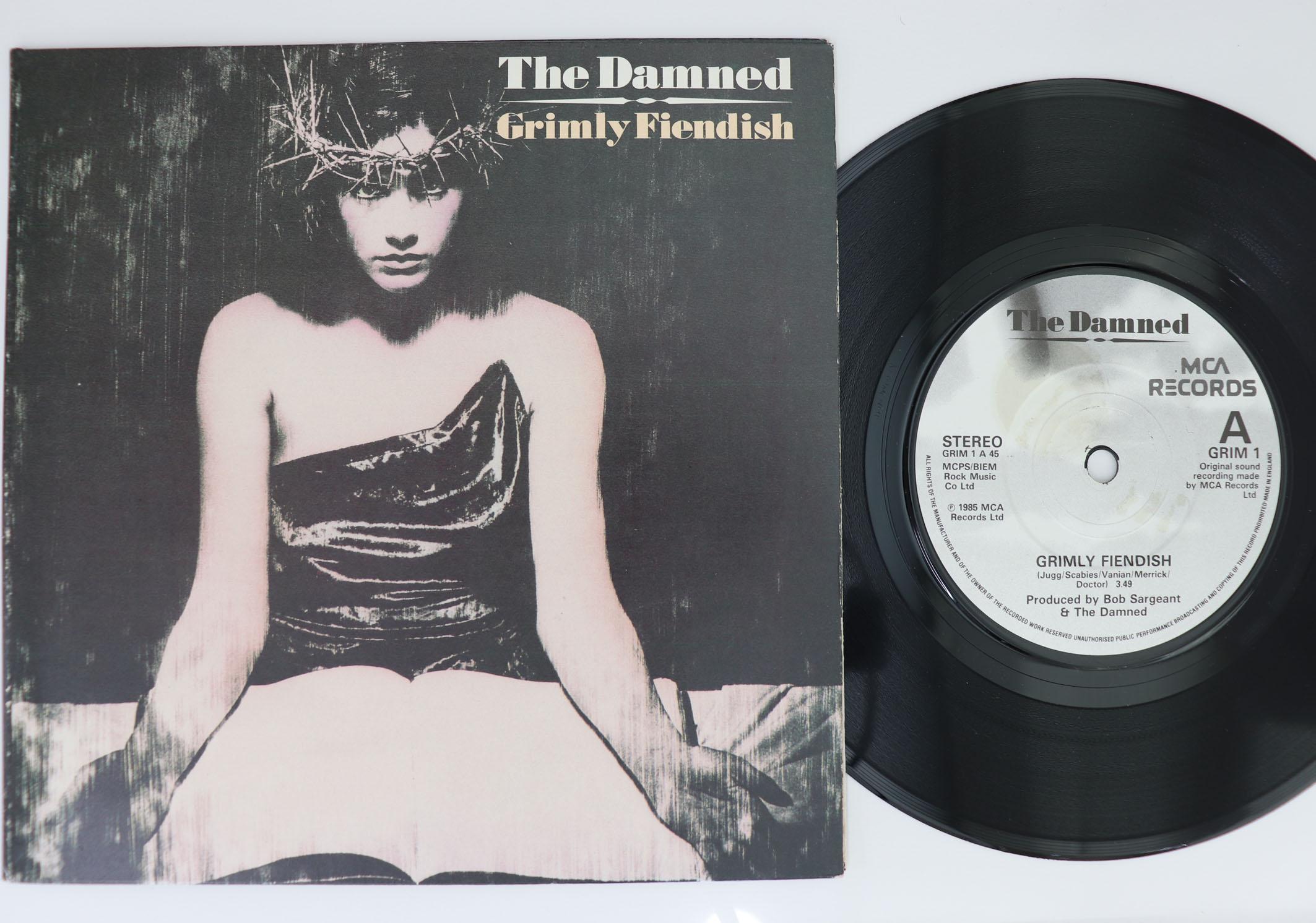 

7inch Record DAMNED - Grimly Fiendish GRIM1 MCA 1985 UK Rock Used