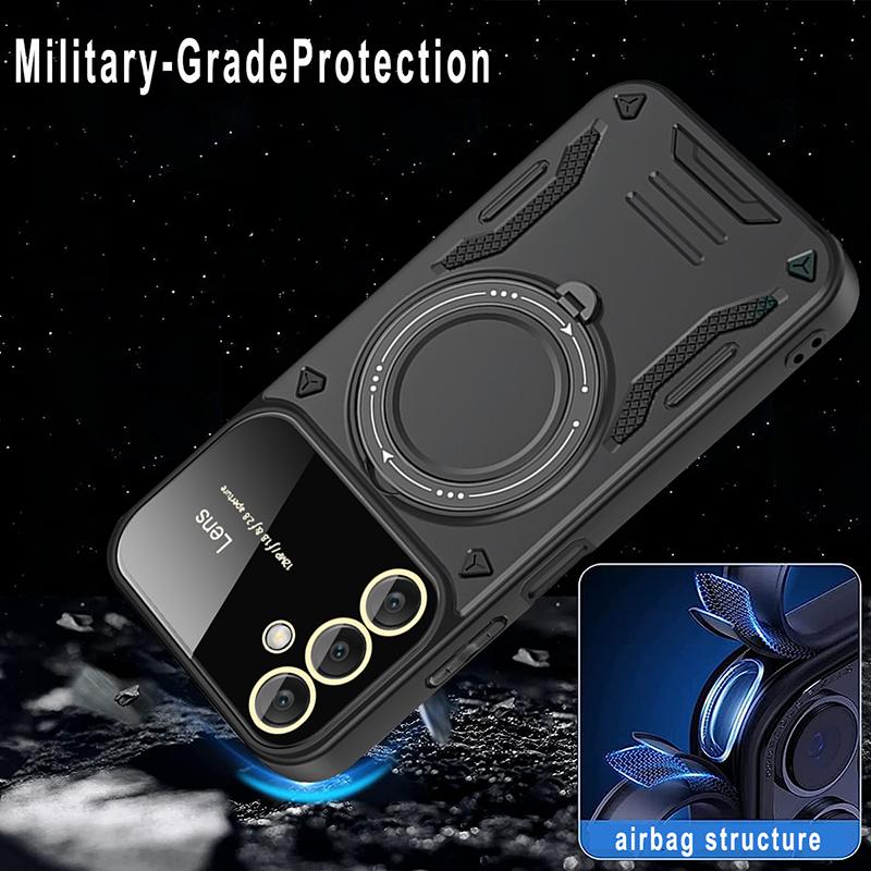 Shockproof Armor Case For Infinix HOT 40 Pro Hot 40i Smart 7 Magnetic Ring Stand Bumper Silicone Phone Back Cover Capa Hot 40