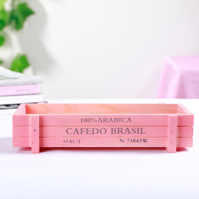 Vintage Wood Planter Box Garden Yard Micro Landscape Flower Succulent Container Plant Pot Pots De Jardin Garden Accessories