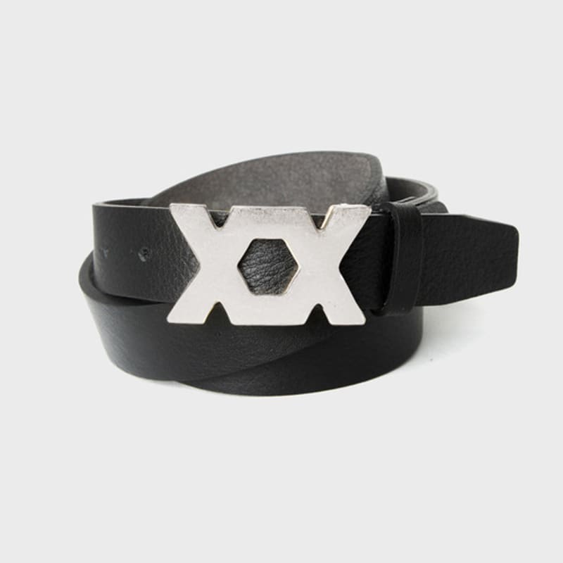 

UNTAGE Серебряный кожаный ремень с логотипом XX(UNISEX)_UTA-FM07 M