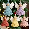 DIY Kit Crochet Angel Ornament Kit Handmade Yarn Craft Set  for Christmas Tree Decoration