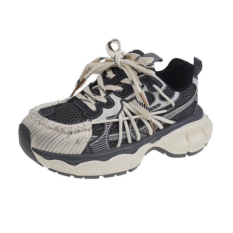 Buty typu "daddy shoes" damskie jesienne nowe modne stylowe fajne retro oddychające antypoślizgowe codzienne sneakersy