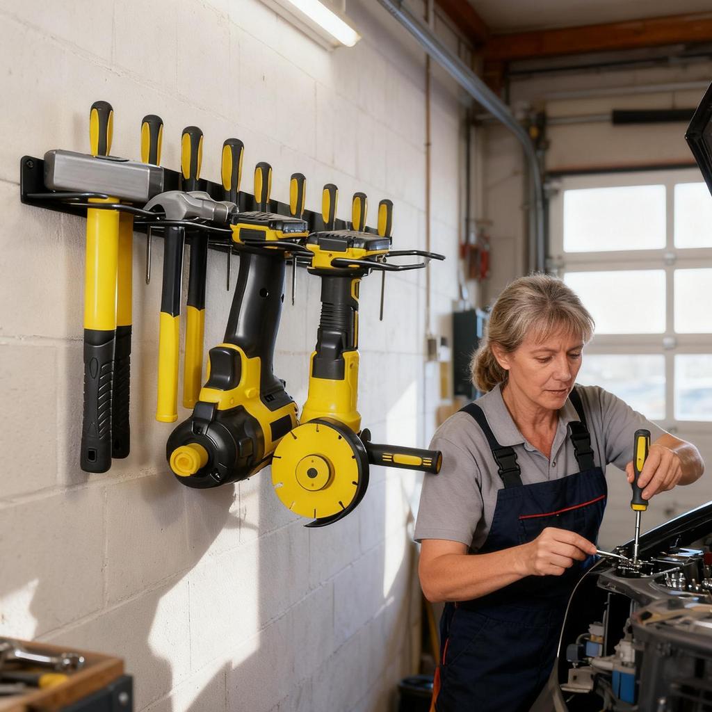 Power Tool Organizer Wall Mount Heavy-Duty Load Capacity Garage Screwdriver Storage Shelves Drill Hanger Wall Mount For Workshop