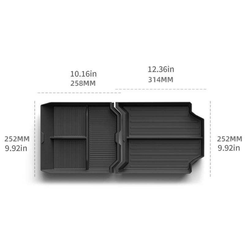 Floor Console Storage Tray for 2024 Lower Center Console Organizer Waterproof Auto Accessories Quick Install