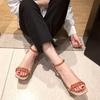 Fashion Summer New Rivet One Buckle Strap Sandals Women's Square Toe Stiletto Ultra Simple Slim Strap Versatile Roman Kitten Heels