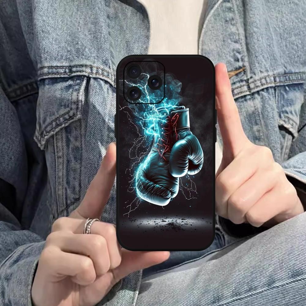 Boxhandschuhe-Telefonhülle für Samsung S20 S21 S22 S23 S24 Note 20 4G 5G Plus Ultra Black Soft Shell