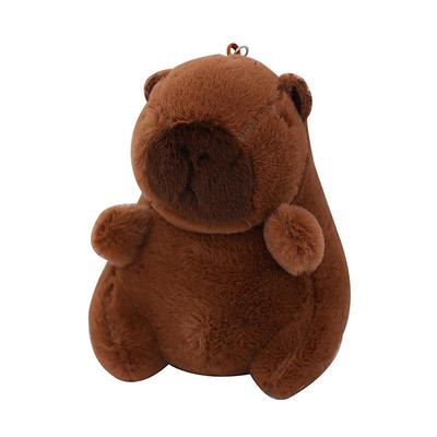 Kreativer Niedlicher Capybara Plüsch Schlüsselanhänger Weiche Stofftierpuppe Schlüsselring Autoanhänger Rucksack Anhänger Dekoration Zubehör Geschenke