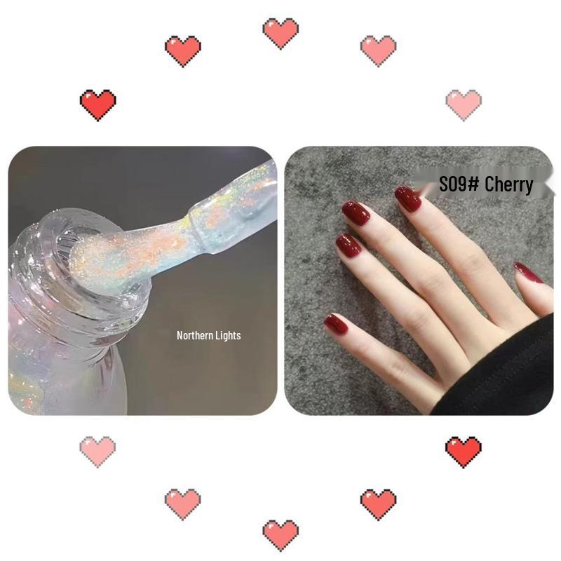 Abziehbarer Feinglitzer Nude Nagellack Set - Geruchlos, Kein Brennen, Kristallklar für Studenten