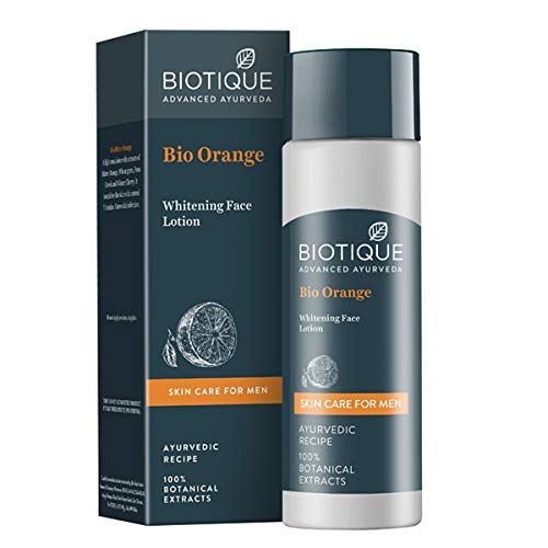 Biotique Bitter Orange Bio Orange Whitening Face Loton For Men, 120ml & Sandalwood 50+ Spf Uva/Uvb Sunscreen Ultra Soothing Face Lotion, 120ml