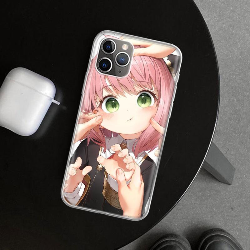 Anime S-Spy Family Anya Phone Case Cover for iPhone 11 12 13 Mini 14 15 Plus 16 Pro Max 17 Air 7 8 + SE Art Customized Fundas 11