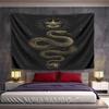 Crown and Snake Pattern Tapestry, Decorative Wall Hanging, Home Decor for Bedroom and Living Room