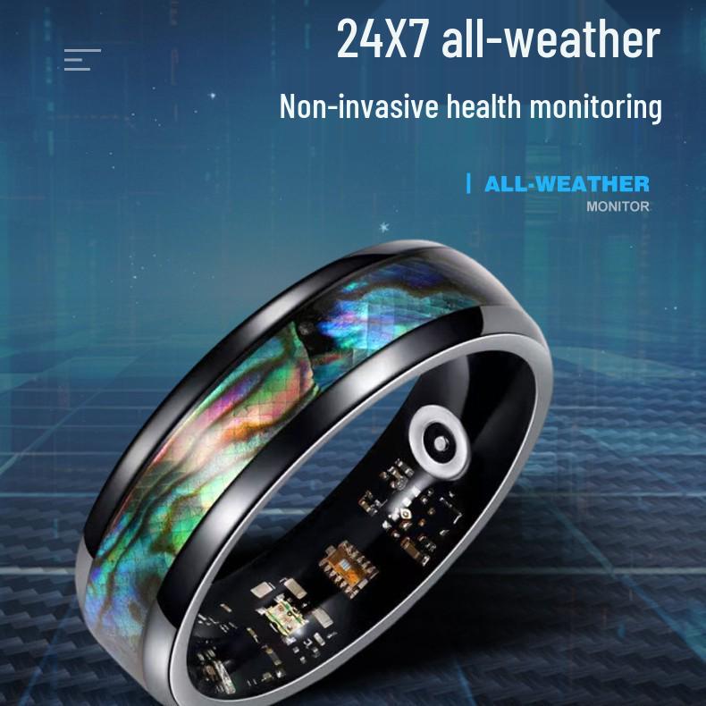 Wodoodporny Smart Ring: Tętno, Natlenienie krwi, Monitorowanie snu i aktywności fizycznej Krokomierz.