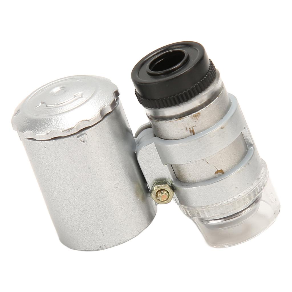 Jewelers Eye Loupe 60X Magnification LED Lights Foldable Design Pocket Microscope for Jewel