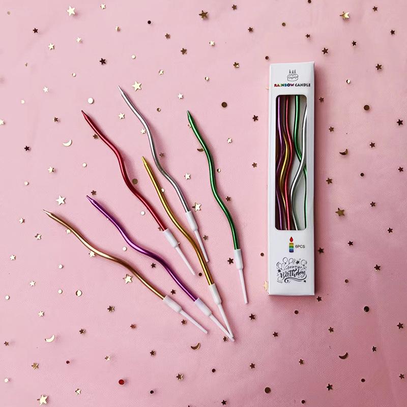 Birthday candle gold-plated process color thread small candle cake shop birthday party cake birthday candle
