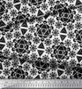 Soimoi Black Japan Crepe Satin Fabric Sacred Geometric Fabric Prints By Metre 42 Inch