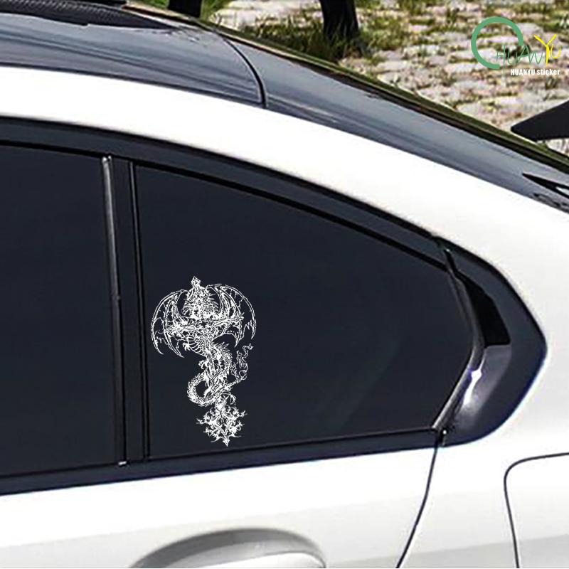 Amerikanischer Drachen-Kreuz-Aufkleber; Auto und Motorrad Kratzer Dekoration Wasserdichter Reflektierender Aufkleber