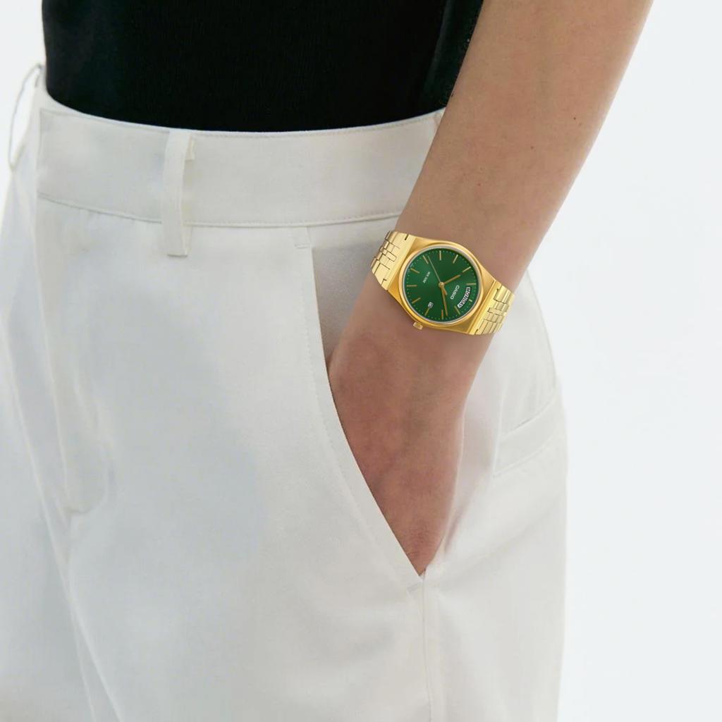 Casio Quartz Movement Stainless Steel Strap Watch Unisex Green Dial MTP-B146G-3AV