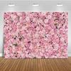 Pink Rose Flower Wall Backdrops Wedding Birthday Floral Theme Party Background