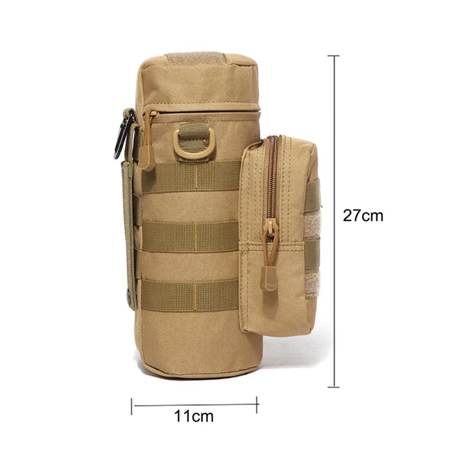 Tactical Molle Θήκη θήκης για τσάντα για μπουκάλι νερού Υπαίθριο ταξίδι Κάμπινγκ Πεζοπορία Ποδηλασία Ψάρεμα Κυνήγι Μπουκάλι Νερού Μεταφορέας Βραστήρας