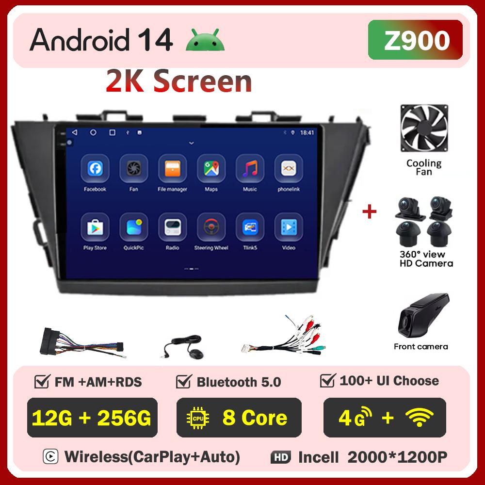 For Toyota Prius Plus V Alpha 2012-2017 Car Radio Player Car Carplay Screen Autoradio Mirror Link Car Intelligent Systems 8 Core