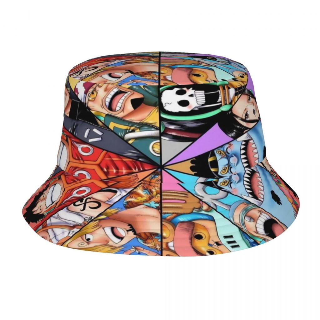 Japonia Anime Zoro Luffy Czapki Bucket Hat z Czaszką dla Kobiet Mężczyzn Letnia Jednoczęściowa Kapelusz Floppy Unikalna na Sporty na Świeżym Powietrzu Kapelusz Wędkarski Ispoti