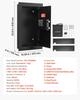Wall Safe, 3-Tier Hidden Wall Mounted Safe with Password & Key, Q235 Cold-Rolled Steel In-Wall Box with LED Lighting, 2 Adjustable Shelves & 5 Key