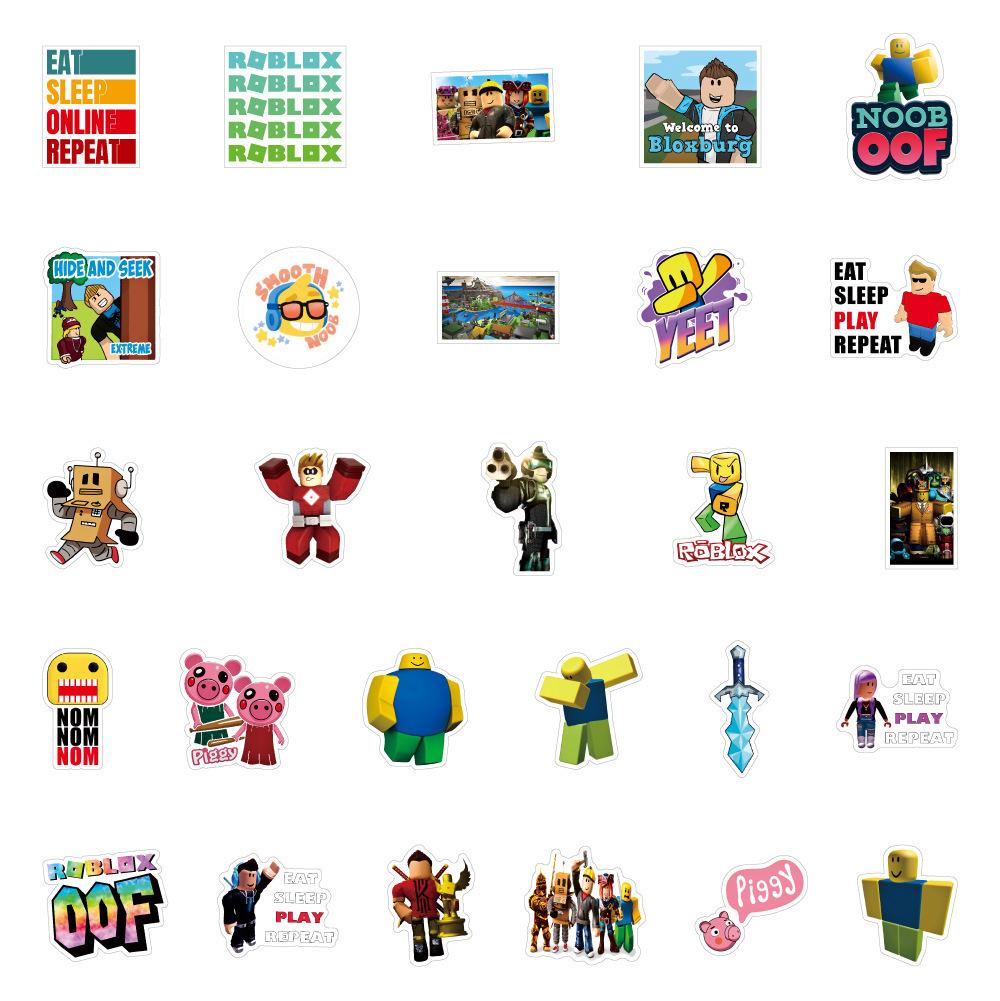 Roblox Stickers 100 Pcs Self Adhesive Water Resistant Vinyl Decals Designed For Laptop Luggage Notebook Children Activity Fans Creative Stickers
