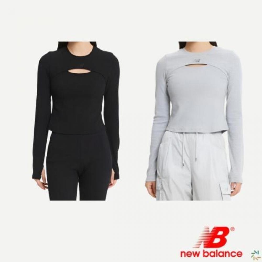 

New Balance Легкая рубчатая футболка с вырезами и длинными рукавами Nbnde3w822 (19)Black／85(S)