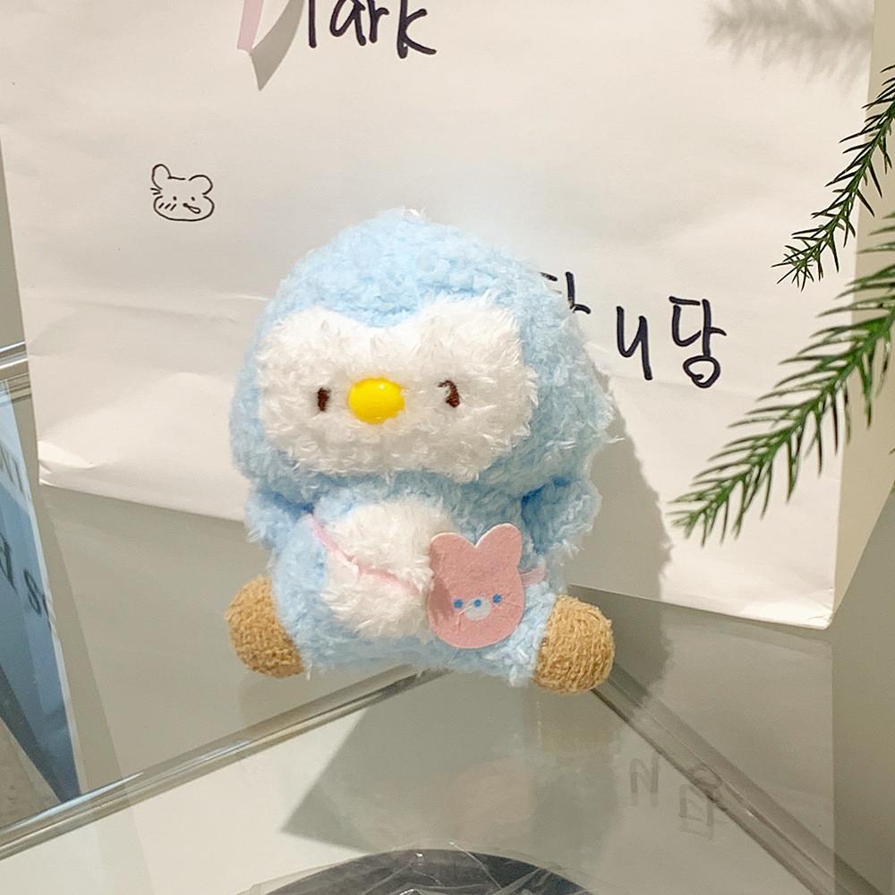 Adorable Plush Chick Penguin Keychain Soft Yellow Short Plush Girls Toy небесно-голубой