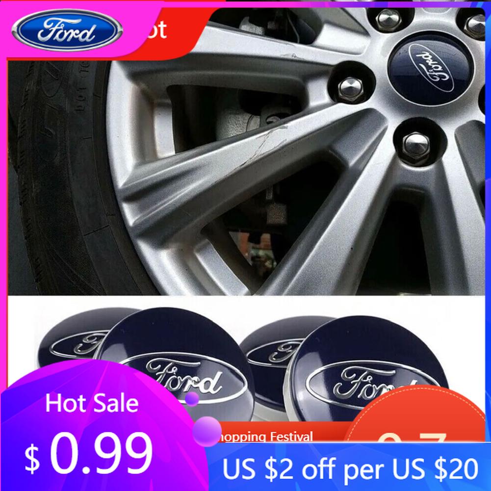 

Car Sticker 2025 Hot New 4 X 54MM Wheel Centre Caps Set Hub Centre Rim Cover Badge Blue Center Wheel Cap Kit Fit For Ford Most M
