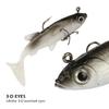 Grey Soft Lure 8 5cm 13g Wobblers Artificial Bait Fishing Lures for Freshwater Saltwater Bass Fishing Accessories