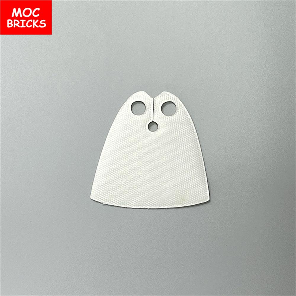 12 uds./lote Bloques MOC Casco Blanco Capa Barba Modelo 4cm Parte del Cuerpo de Figura Bloques de Construcción Educativos Pequeños Juguetes para Niños