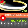 288LEDs/m COB LED Strip 220V Dimmable Power EU Plug 3000k 6000k RA90 Outdoor Garden FOB LED Tape Bedroom Kitchen Lighting