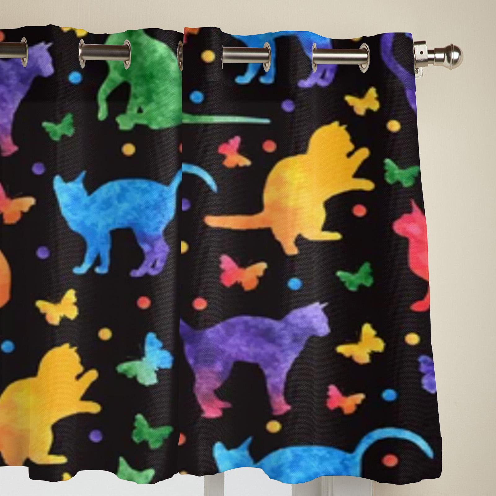 Красочные акварельные милые кошки и бабочки — фото 4