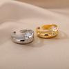 Heart Rings for Women Grils Gold Plated Adjustable Stainless Steel Ring 2026 Trend Luxury Wedding Couple Jewelry anillos mujer